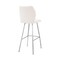 Armen Living Tandy White Faux Leather and Brushed Stainless Steel 30" Bar Stool LCTNBABSWH30 - alternate 4